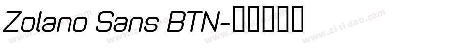 Zolano Sans BTN字体转换